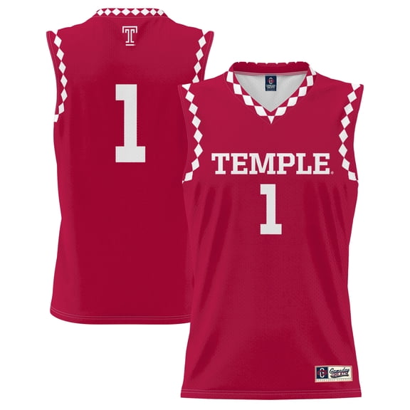 Unisex GameDay Greats #1 Red Temple Owls Lightweight Men's Basketball Fashion Jersey
