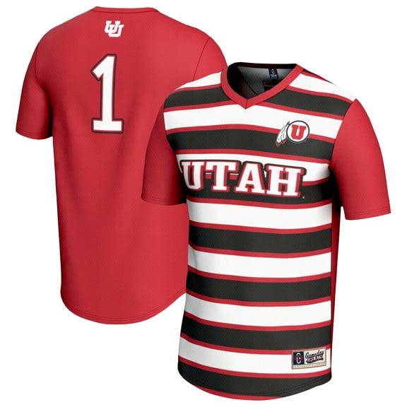 Unisex GameDay Greats #1 Red Utah Utes Lightweight Soccer Fashion Jersey