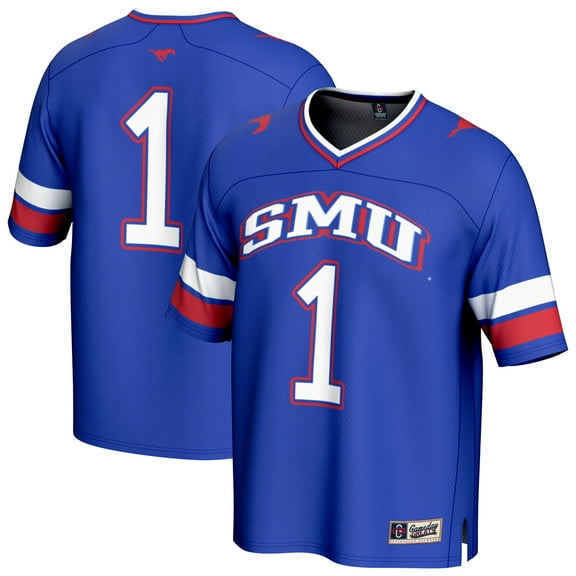 Unisex GameDay Greats #1 Royal SMU Mustangs Collegiate Football Fashion Jersey