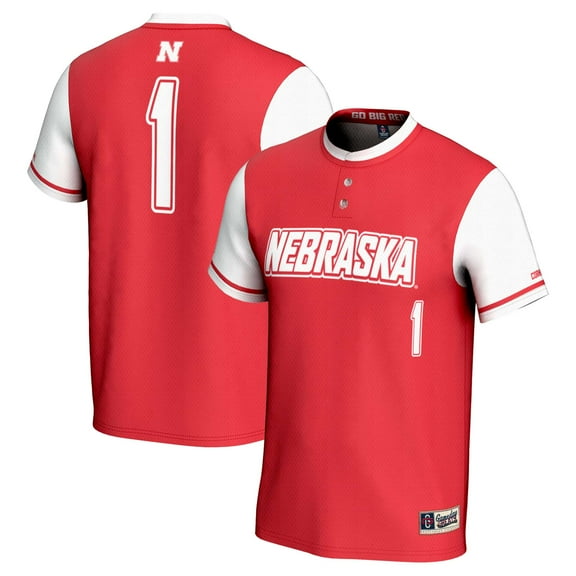 Unisex GameDay Greats #1 Scarlet Nebraska Huskers Lightweight Softball Jersey
