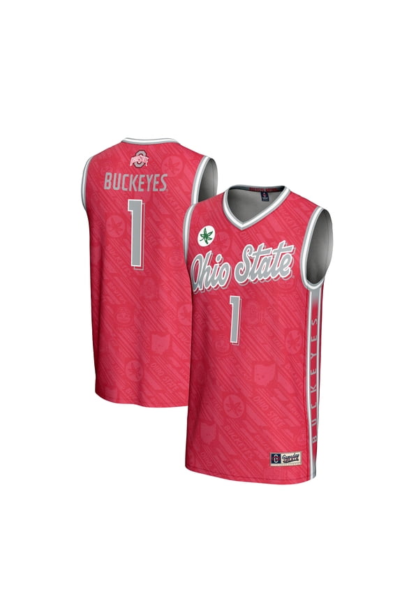 Unisex GameDay Greats #1 Scarlet Ohio State Buckeyes Lightweight Highlight Print Basketball Jersey