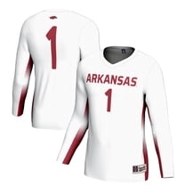 Unisex GameDay Greats #1 White Arkansas Razorbacks Lightweight Volleyball Jersey