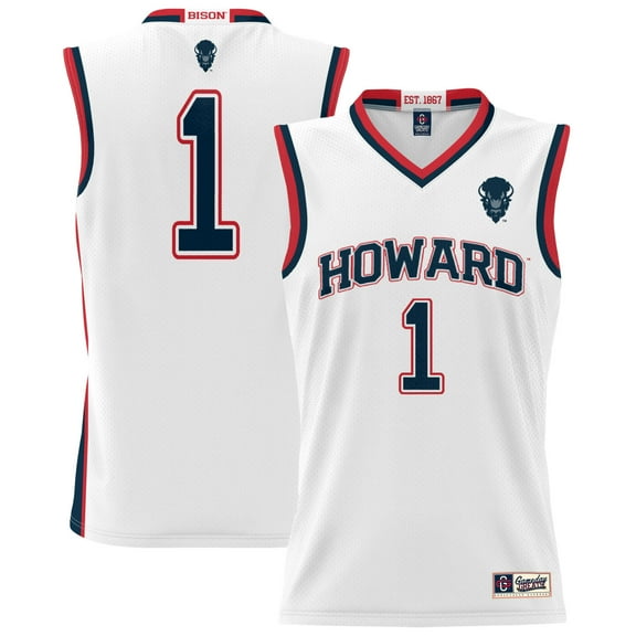 Unisex GameDay Greats #1 White Howard Bison Lightweight Basketball Jersey