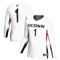 Unisex GameDay Greats #1 White UConn Huskies Lightweight Volleyball Jersey