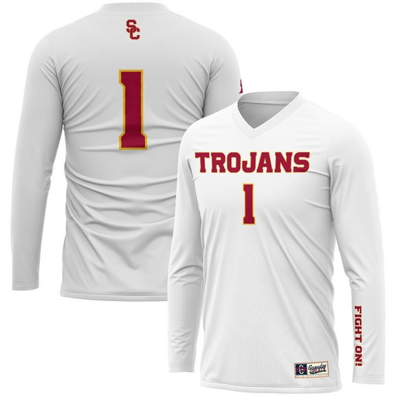 Unisex GameDay Greats #1 White USC Trojans Lightweight Volleyball Jersey