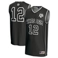 thumbnail image 1 of Unisex GameDay Greats #12 Black Texas A&M Aggies Basketball Lightweight Fashion Jersey, 1 of 4