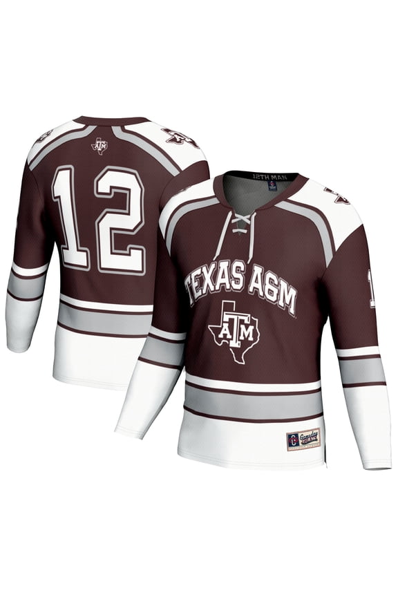 Unisex GameDay Greats #12 Maroon Texas A&M Aggies Hockey Fashion Jersey