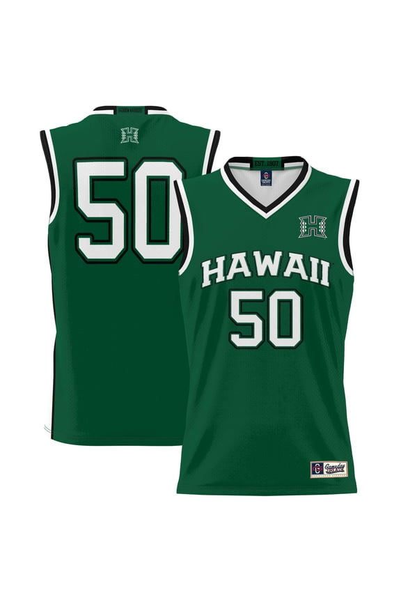 Unisex GameDay Greats #50 Green Hawaii Rainbow Warriors Lightweight Basketball Jersey