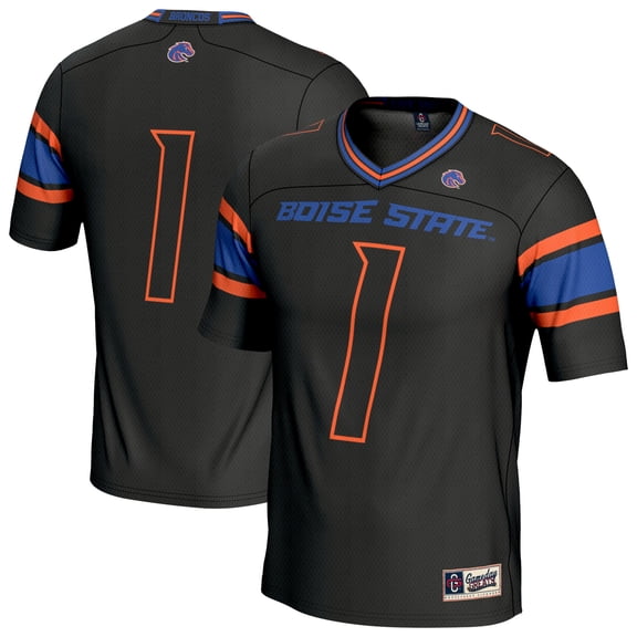 Unisex GameDay Greats Black Boise State Broncos Collegiate Football Lightweight Fashion Jersey