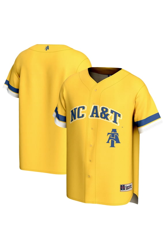 Unisex GameDay Greats Gold North Carolina A&T Aggies Lightweight Baseball Fashion Jersey