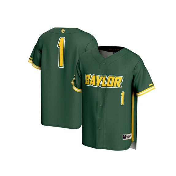 Unisex GameDay Greats Green #1 Baylor Bears Lightweight Baseball Fashion Jersey