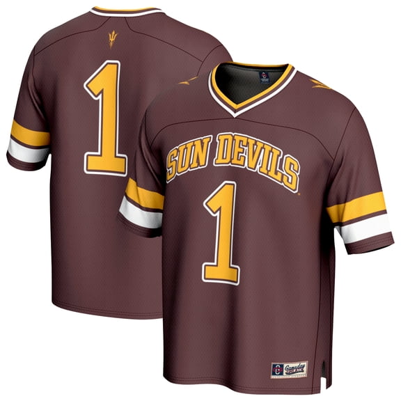 Unisex GameDay Greats Maroon #1 Arizona State Sun Devils Lightweight Collegiate Football Fashion Jersey