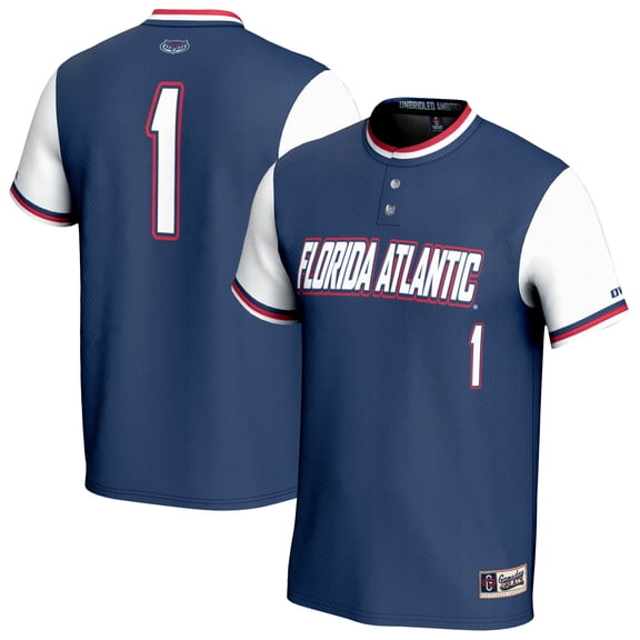 Unisex GameDay Greats Navy #1 Florida Atlantic Owls Lightweight Collegiate Softball Fashion Jersey