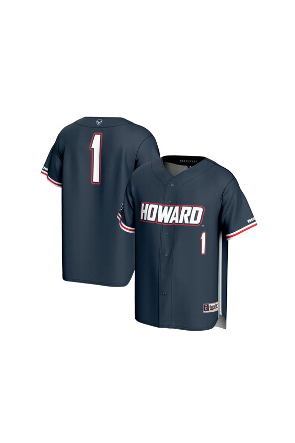 Unisex GameDay Greats Navy #1 Howard Bison Lightweight Baseball Fashion Jersey