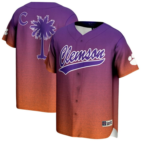 Unisex GameDay Greats Purple/Orange Clemson Tigers Lightweight Baseball Jersey