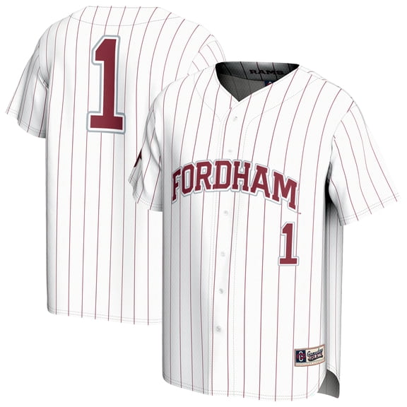 Unisex GameDay Greats White Fordham Rams Lightweight Collegiate Baseball Fashion Jersey