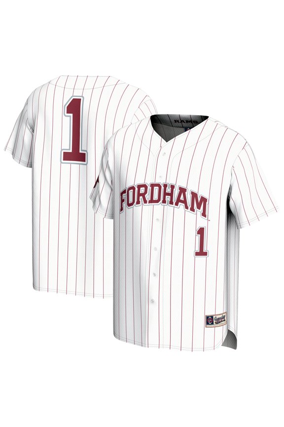 Unisex GameDay Greats White Fordham Rams Lightweight Collegiate Baseball Fashion Jersey