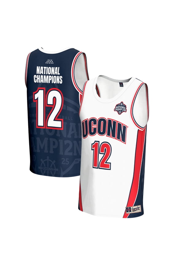 Unisex GameDay Greats White UConn Huskies 2025 NCAA Women's Basketball National Champions Lightweight Fashion Jersey