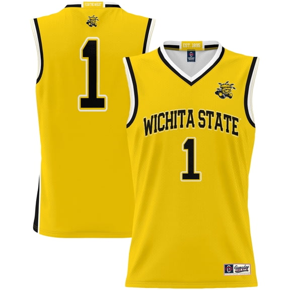 Unisex GameDay Greats Yellow Wichita State Shockers #1 Basketball Jersey