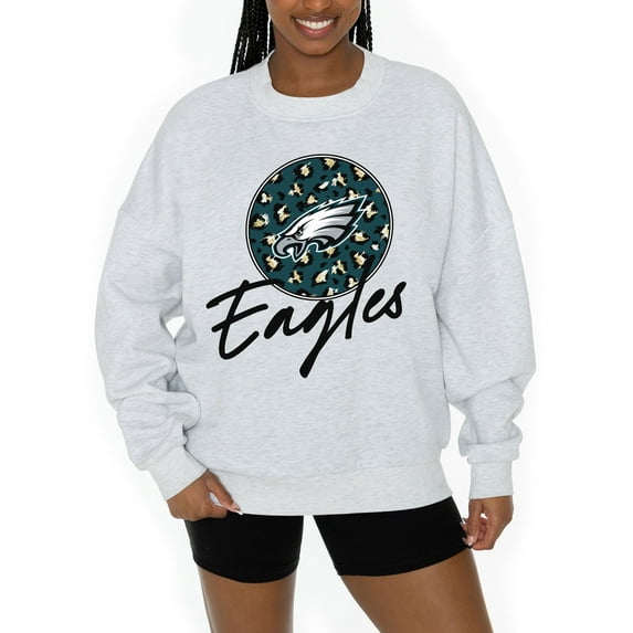 Unisex Gameday Couture Ash Philadelphia Eagles Going Wild Premium Fleece Pullover Sweatshirt