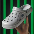 thumbnail image 1 of Unisex Garden Clogs Non Beach Pool Slippers Quick Dry on Sandals (Light Gray 42=42-43), 1 of 3
