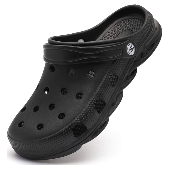 Unisex Garden Clogs Shoes Slippers Sandals for Women and Men Black,Men 8/Women 9
