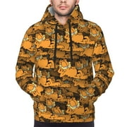ENUAQEM Unisex Garfield Hoodie 3d Printed Pullover Hoodie Sweatshirt Cartoon Game Music Novelty Hoody Jacket For Men Women
