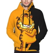ENUAQEM Unisex Garfield Hoodie 3d Printed Pullover Hoodie Sweatshirt Cartoon Game Music Novelty Hoody Jacket For Men Women