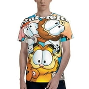 ENUAQEM Unisex Garfield T Shirt Short Sleeve 3d Graphic Shirts Summer Tshirts Cartoon Game Anime Print Tee Tops For Men Women