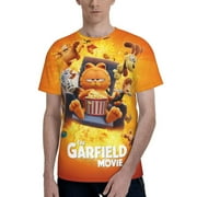 ENUAQEM Unisex Garfield T Shirt Short Sleeve 3d Graphic Shirts Summer Tshirts Cartoon Game Anime Print Tee Tops For Men Women