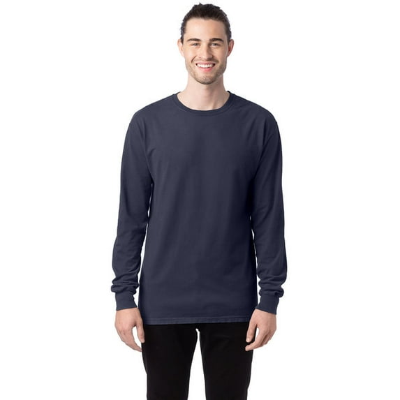 Unisex Garment-Dyed Long-Sleeve T-Shirt - ANCHOR SLATE - 2XL