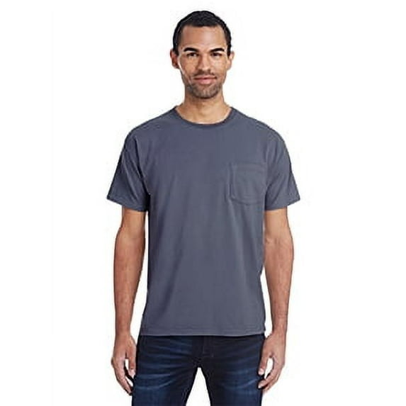 Unisex Garment-Dyed T-Shirt with Pocket - ANCHOR SLATE - 2XL