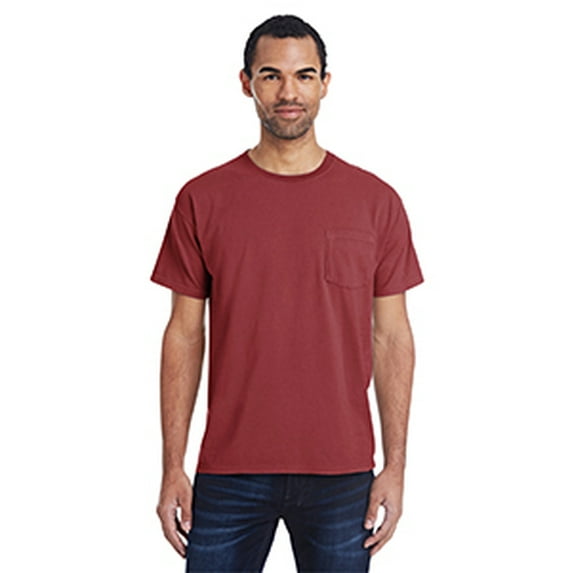 Unisex Garment-Dyed T-Shirt with Pocket - CAYENNE - 3XL