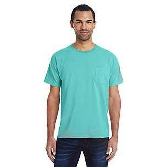 Unisex Garment-Dyed T-Shirt with Pocket - MINT - XL