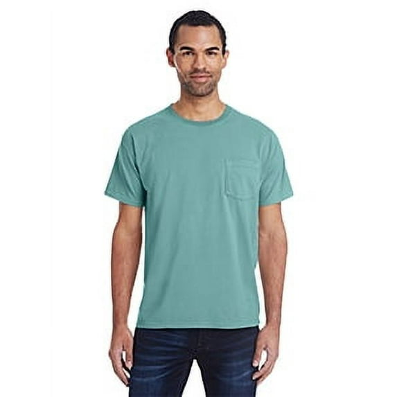 Unisex Garment-Dyed T-Shirt with Pocket - SPANISH MOSS - M