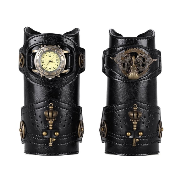 Unisex Gauntlet Wristband Medieval Archery Wide Bracers Watch Arm Guard