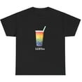 thumbnail image 1 of Unisex Gay Boba LGBTQ Meme Pattern Tops Rainbow Bubble Tea Graphic Tees Sassy Pride T Shirts Black,L, 1 of 5