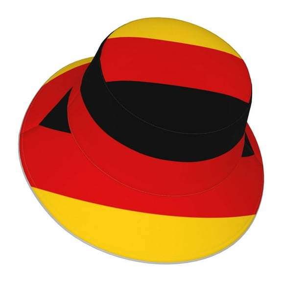 Unisex German Flag Bucket Hat Fisherman Cap Reversible Travel Sunhat With Reflective Stripe