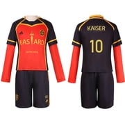 Unisex German Football NO.10 Anime Bastard Munchen Ness Isagi Yukimiya Kunigami Cosplay Outfit Sweatshirt Vest Shorts