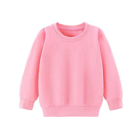 Unisex Girls Boys Sweatshirts Loose Fit Long Sleeve Crewneck Basic Pullover Tops Fall Winter Clothes 2026