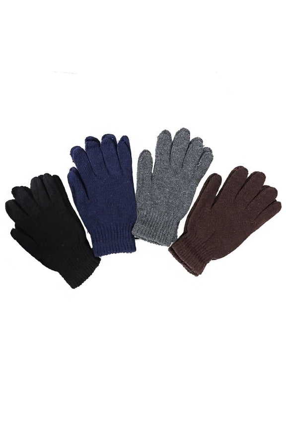 Unisex Gloves Neutral Washed Out Colored Casual Comfortable Warm Winter Gloves, Brown, One Size