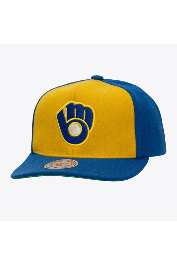 Unisex Gold Milwaukee Brewers Vintage Fit Melton Wool Adjustable Hat