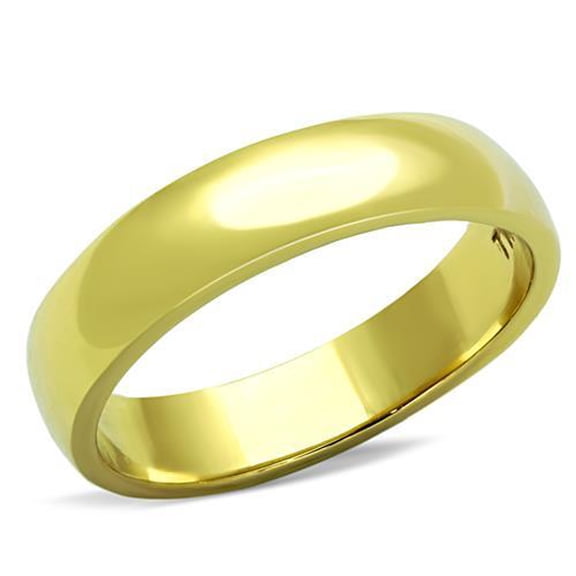 Luxe Jewelry Designs Unisex Gold Stainless Steel No Stone Engagement Ring - Size 8 (Pack of 2)