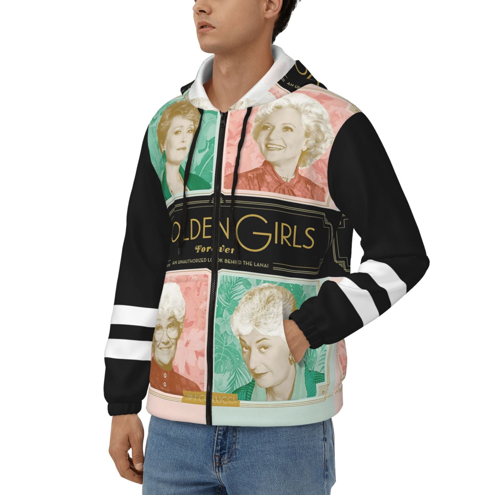 Unisex Golden Girls Zip Up Hoodie Graphic Hooded Sweatshirt