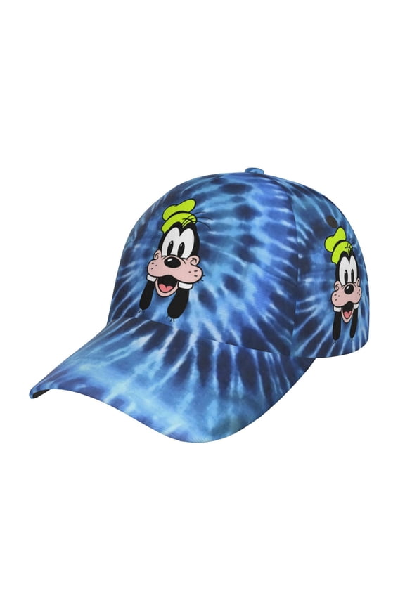 Unisex Goofy Face Blue Tyedye Adjustable Sports Dad Hat Trucker Baseball Cap For Running Outdoor Travel
