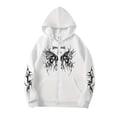 thumbnail image 1 of Unisex Goth Zip Up Hoodie Aesthetic Graphic Y2K Sweatshirt Oversized Hooded Jacket Punk Grunge Streetwear, 1 of 5