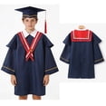 thumbnail image 1 of Unisex Grad Gowns Middle School Graduation Cap and Gown Kindergarten Blue Cap and Gown for Kids Girls Graduation Dress 14-15 Years, 1 of 9
