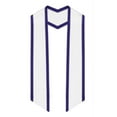 thumbnail image 1 of CLERKMANS Unisex Graduation Honor Stole, Shoulder Sash, 1 Pcs, White, 1 of 1