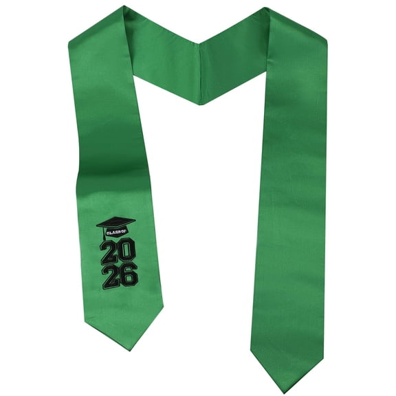 Unisex Graduation Stole Sublimation Blank Grad Sash Graduate Stole for Preschool, Kindergarten, Elementary Green One Size