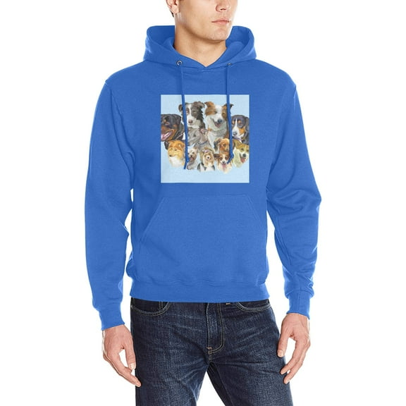 Unisex Graphic Hoodie Sweatshirt - Besties - Royal - Long Sleeve